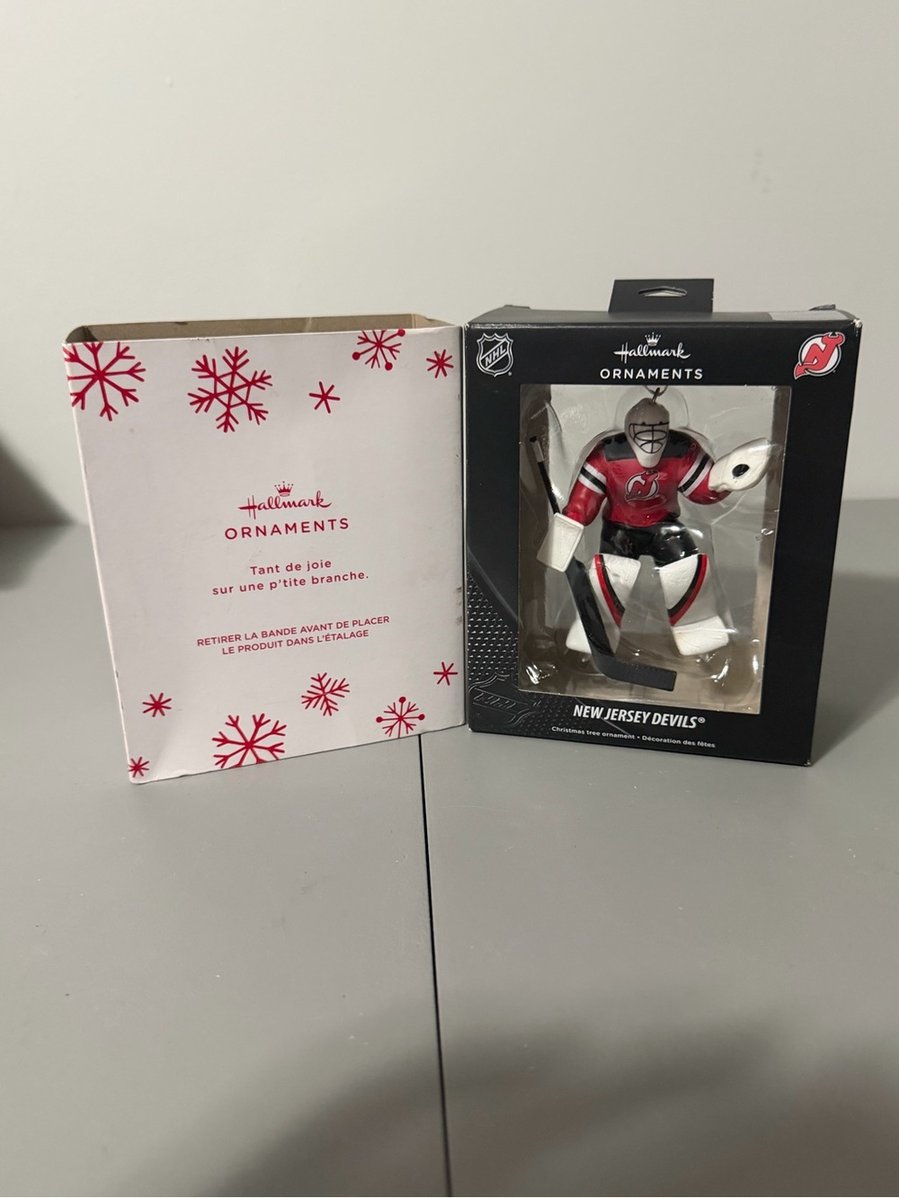 Hallmark New Jersey Devils Goalie Ornament - Red, Black, White